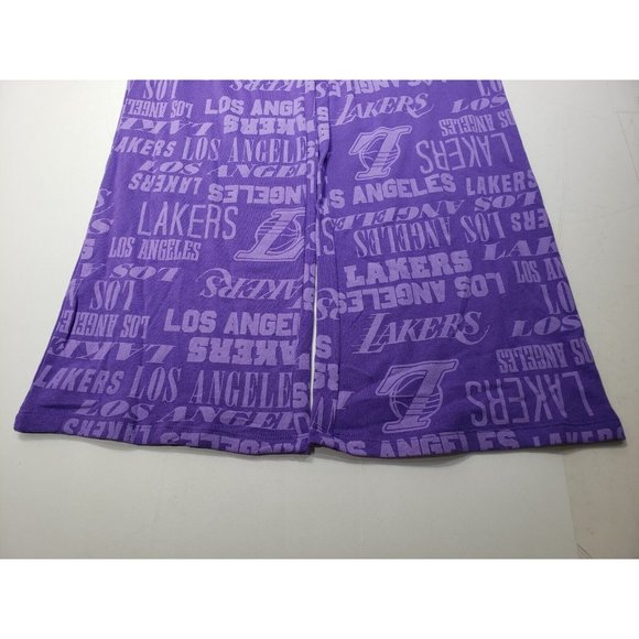 NBA Lakers Womens Jogger Pants Sweatpants Purple Wide Leg Drawstring Size Small - Picture 3 of 8
